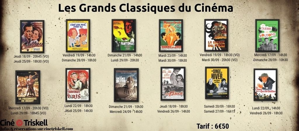 actualité les grands classiques du cinéma